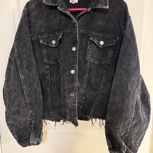 POL Black Corduroy Women's Jacket